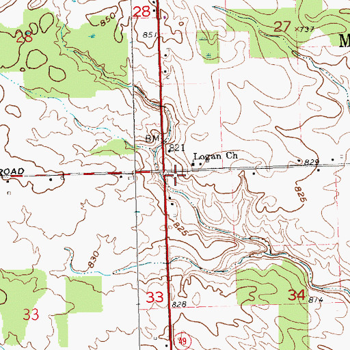 Topographic Map of School Number 9 (historical), OH