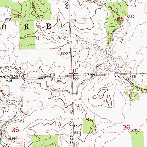 Topographic Map of Crary School (historical), OH