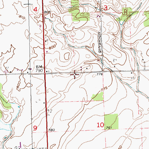 Topographic Map of School Number 1 (historical), OH