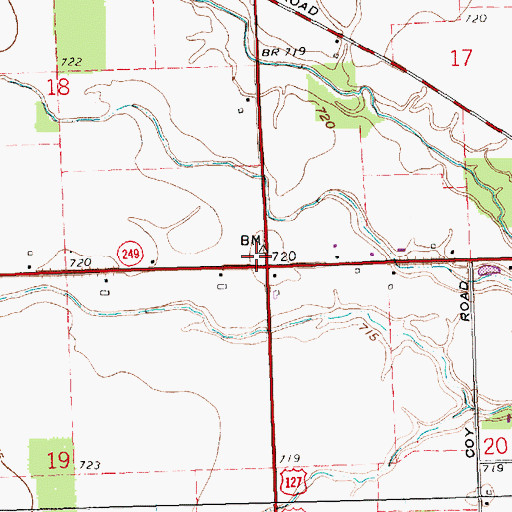 Topographic Map of School Number 4 (historical), OH
