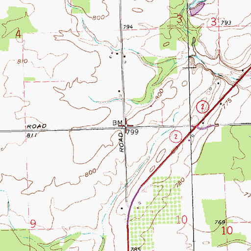 Topographic Map of School Number 2 (historical), OH