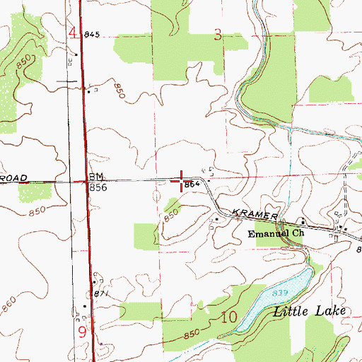Topographic Map of Hesse Cassel School (historical), OH