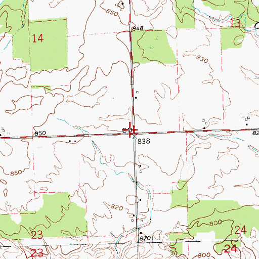 Topographic Map of Chapman School (historical), OH
