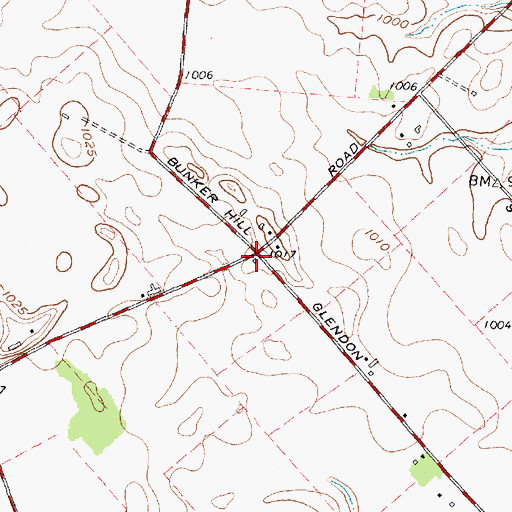 Topographic Map of Bunker Hill School (historical), OH