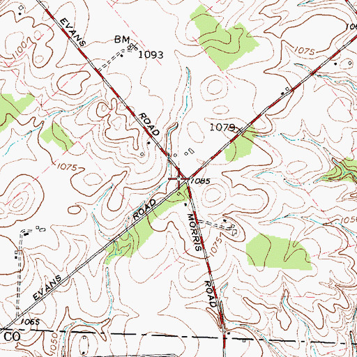 Topographic Map of Oakview School (historical), OH