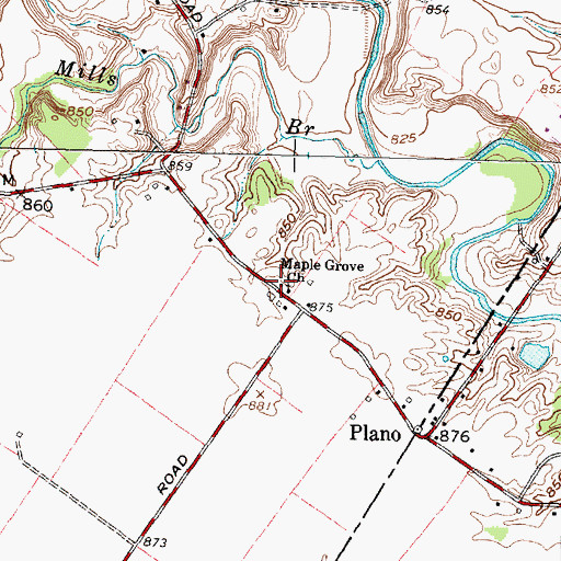 Topographic Map of Maple Grove School (historical), OH