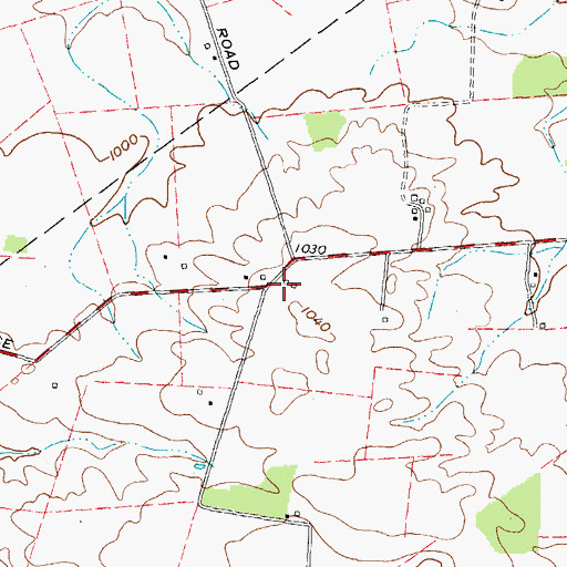 Topographic Map of Shady Grove School (historical), OH