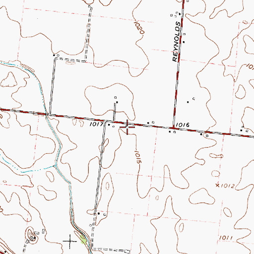 Topographic Map of Buck School (historical), OH