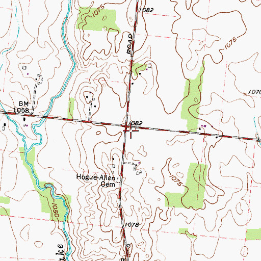 Topographic Map of Sunnyside School (historical), OH