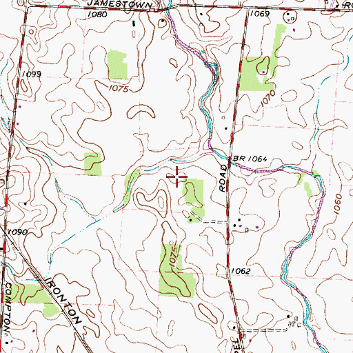 Topographic Map of Blessings School (historical), OH