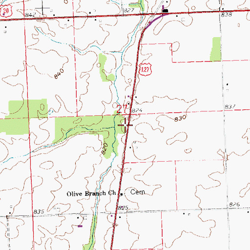 Topographic Map of School Number 4 (historical), OH