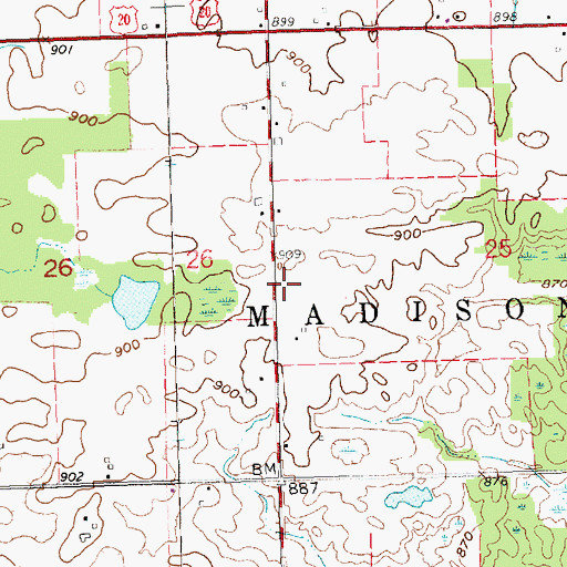 Topographic Map of School Number 5 (historical), OH