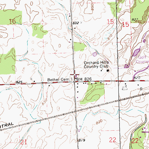 Topographic Map of School Number 5 (historical), OH