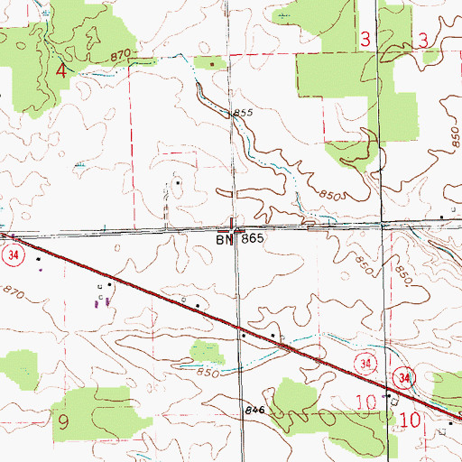 Topographic Map of School Number 2 (historical), OH