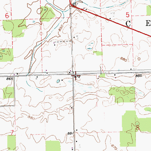 Topographic Map of School Number 3 (historical), OH