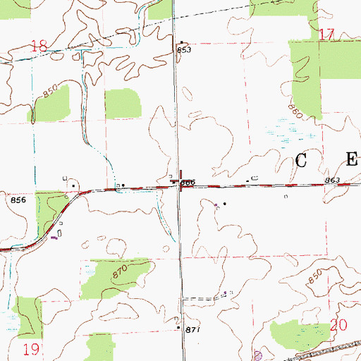 Topographic Map of School Number 4 (historical), OH