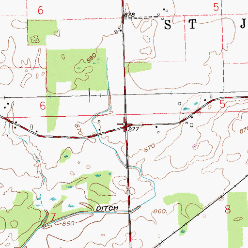 Topographic Map of Wilson School (historical), OH
