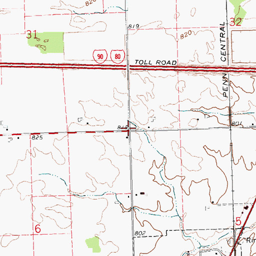 Topographic Map of School Number 2 (historical), OH