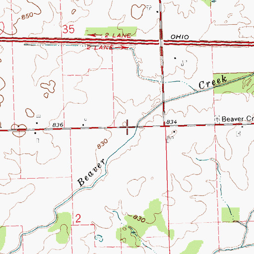 Topographic Map of School Number 10 (historical), OH