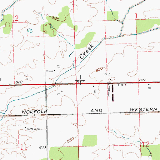 Topographic Map of School Number 1 (historical), OH