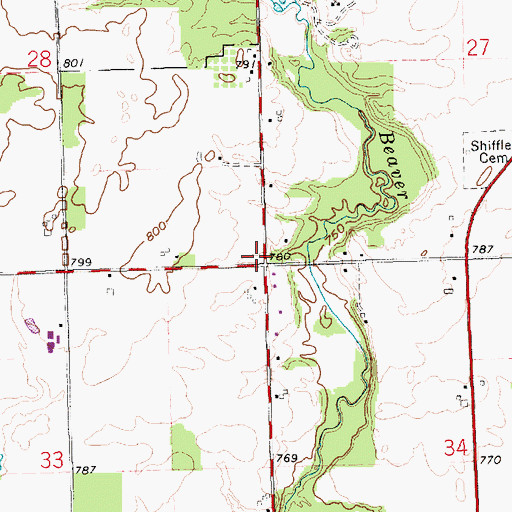 Topographic Map of School Number 8 (historical), OH