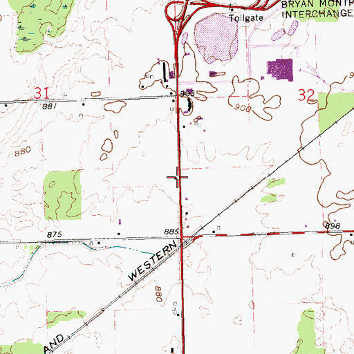Topographic Map of School Number 11 (historical), OH
