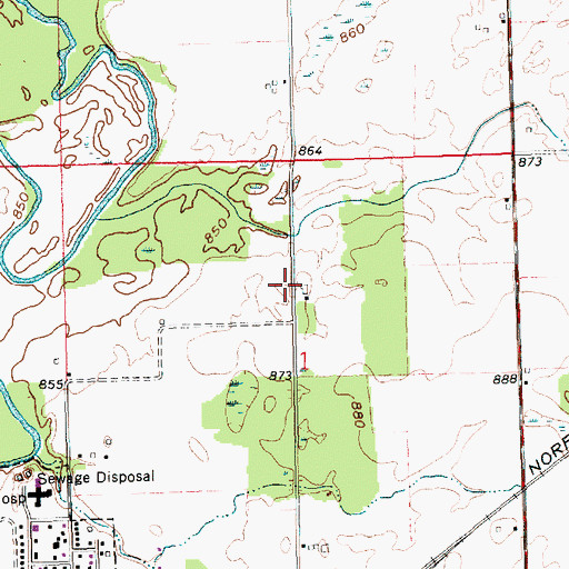 Topographic Map of School Number 3 (historical), OH