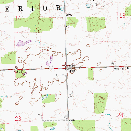 Topographic Map of School Number 2 (historical), OH