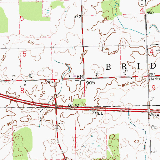 Topographic Map of School Number 9 (historical), OH