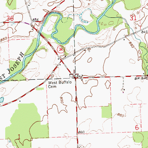 Topographic Map of School Number 3 (historical), OH