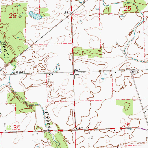 Topographic Map of School Number 12 (historical), OH