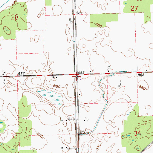 Topographic Map of School Number 11 (historical), OH