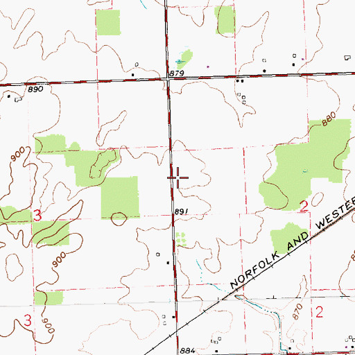 Topographic Map of School Number 2 (historical), OH