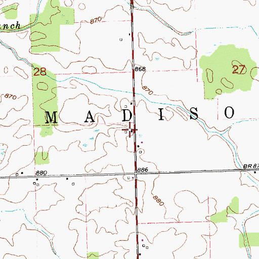 Topographic Map of School Number 4 (historical), OH
