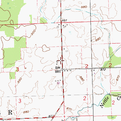 Topographic Map of School Number 8 (historical), OH