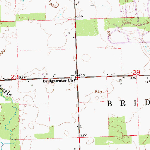 Topographic Map of School Number 4 (historical), OH