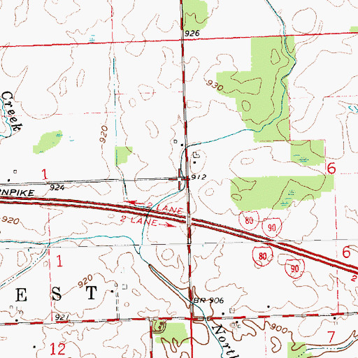 Topographic Map of School Number 9 (historical), OH