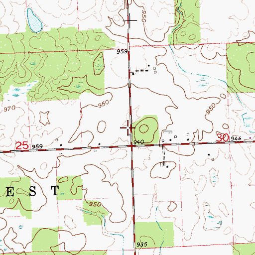 Topographic Map of School Number 8 (historical), OH