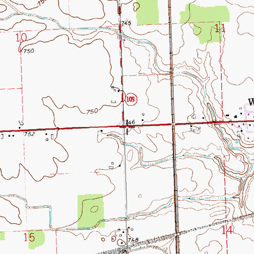 Topographic Map of School Number 9 (historical), OH