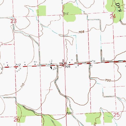 Topographic Map of School Number 14 (historical), OH