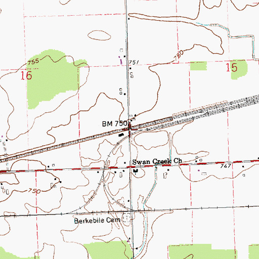 Topographic Map of Haller (historical), OH