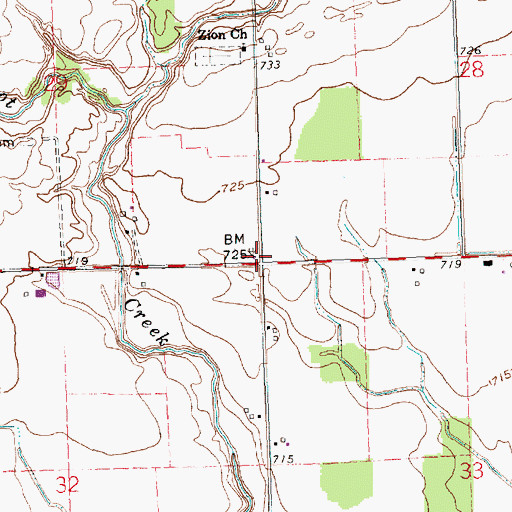 Topographic Map of School Number 6 (historical), OH