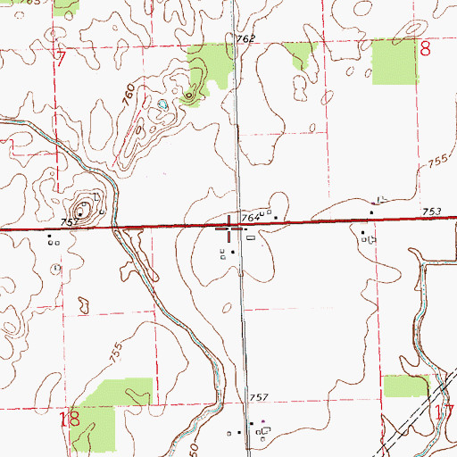 Topographic Map of School Number 8 (historical), OH