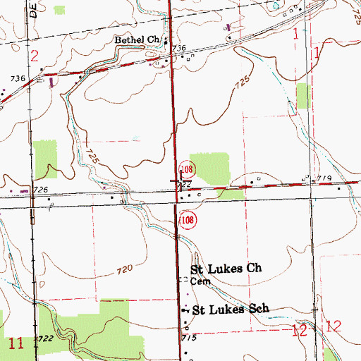 Topographic Map of School Number 3 (historical), OH