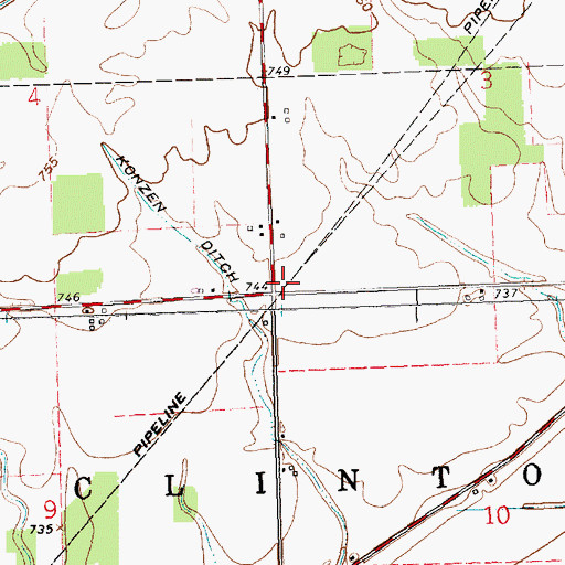 Topographic Map of School Number 4 (historical), OH