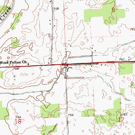 Topographic Map of School Number 7 (historical), OH