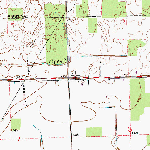 Topographic Map of School Number 9 (historical), OH