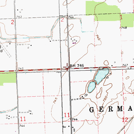 Topographic Map of School Number 14 (historical), OH