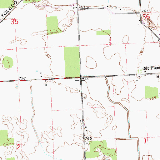 Topographic Map of Swamp Angel School (historical), OH