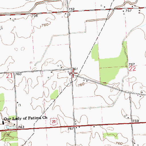 Topographic Map of Robinson School (historical), OH